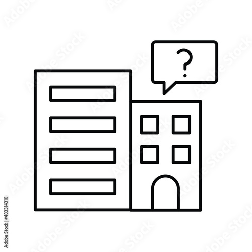 Building question Isolated Vector icon which can easily modify or edit

