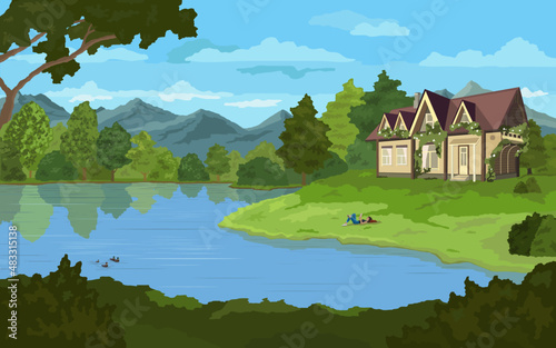 Pond landscape