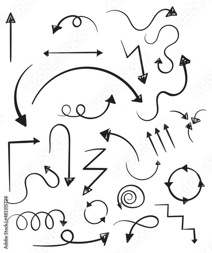 Hand drawn doodle icons set
