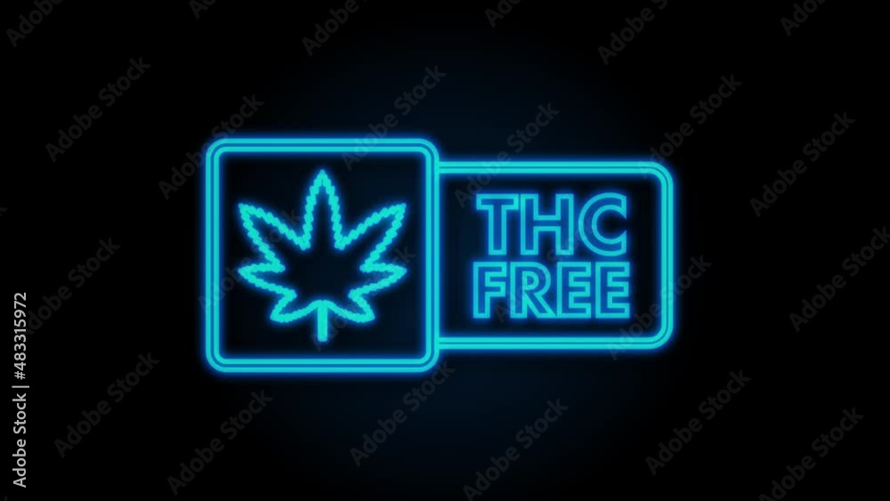 Creative cannabis leaf Neon icon. Template for CBD Cannabidiol. Motion Graphic Creative cannabis leaf Neon icon. Template for CBD Cannabidiol. Motion Graphic