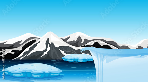 Winter landscape of Antarctica