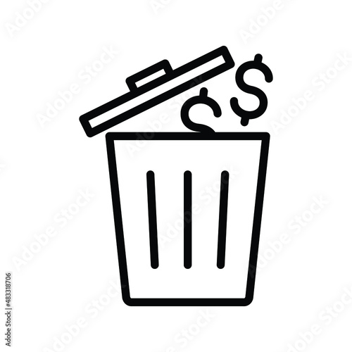 Money waste Isolated Vector icon which can easily modify or edit

