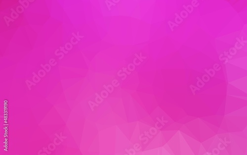 Light Pink vector shining triangular pattern.