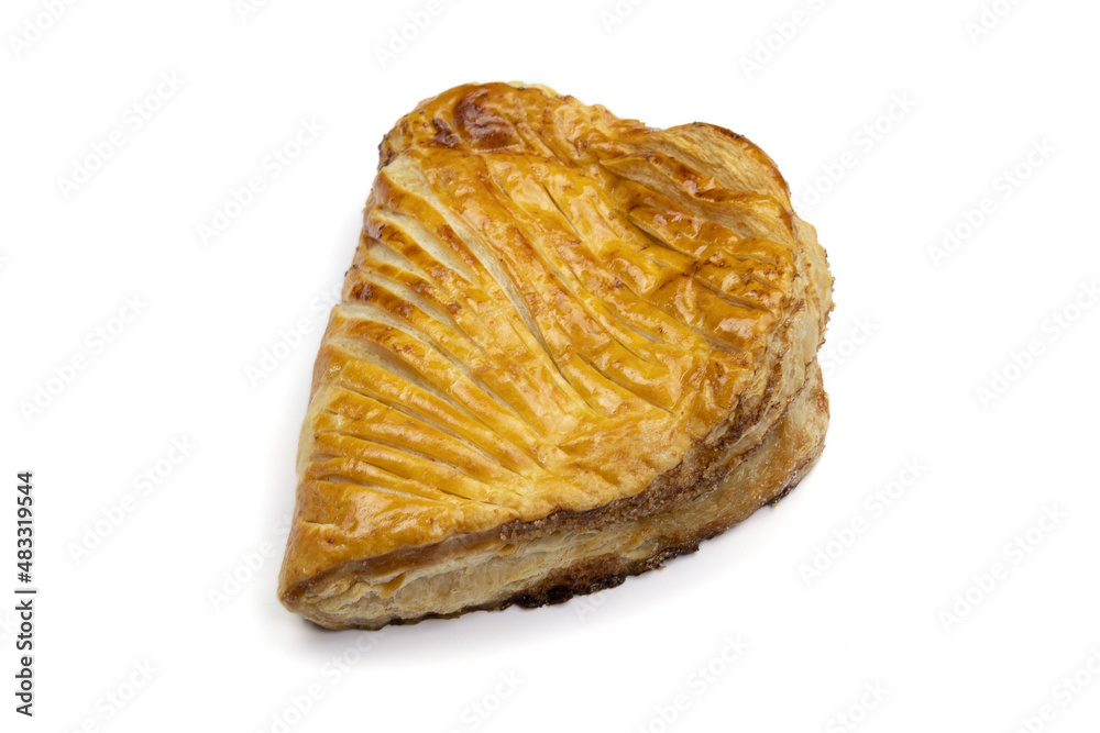 an apple turnover on a white background an apple turnover on a white background