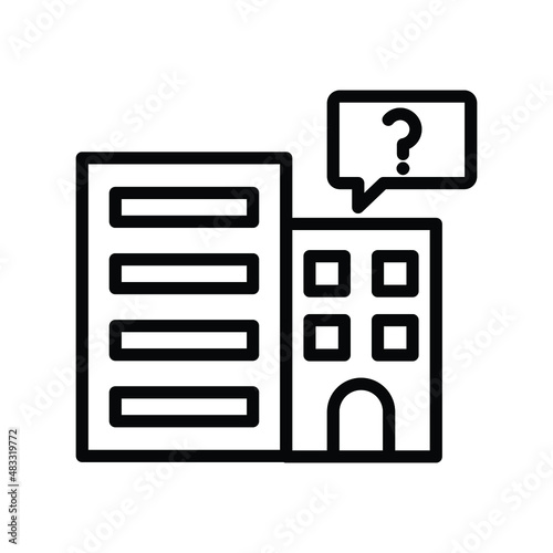 Building question Isolated Vector icon which can easily modify or edit

