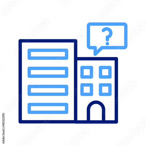 Building question Isolated Vector icon which can easily modify or edit

