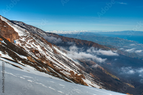 Slope of mount Etna volcano, Sicily, Italy