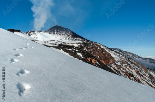Slope of mount Etna volcano, Sicily, Italy