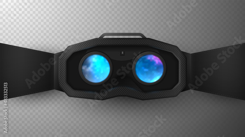 Stereoscopic VR 3D headset for the metaverse and virtual reality.