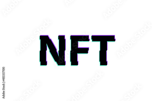 NFT icon isolated on white background. crypto money vector