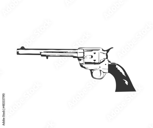 revolver icon. vector simple illustration