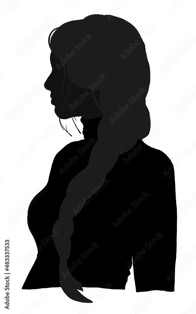 Black silhouette of a girl 