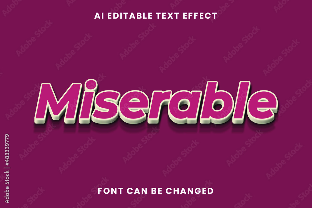 Miserable Text Effect