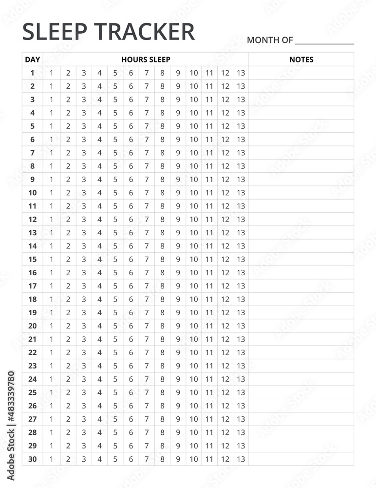 sleep tracker with simple black and white design sleep tracker with simple black and white design