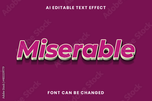 Miserable Text Effect