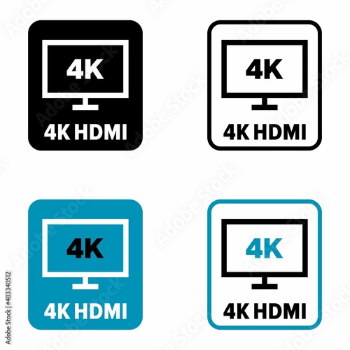 "4K HMDI" vector information sign © dnbr