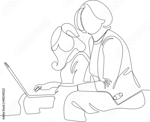happy family portrait mothers or international womans day holiday celebrations concept elderly. Vector illustration