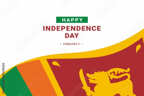 Illustration vector graphic of Sri Lanka Independence Day. The illustration is Suitable for banners, flyers, stickers, Card, etc.