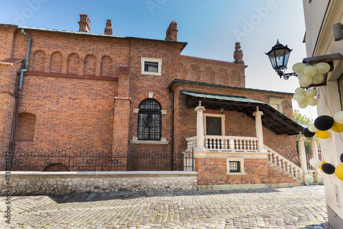 View of the old synagogue in the polish city Krakow.