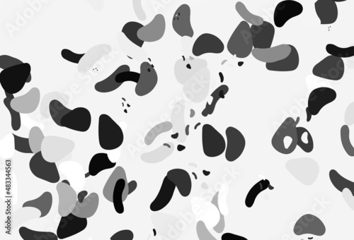 Light silver, gray vector background with abstract forms.
