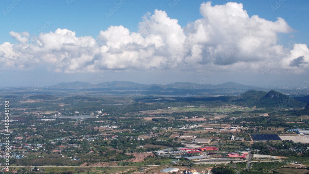 The landscape of Bang Saray District Chonburi Thailand Southeast Asia photographed with a drone The landscape of Bang Saray District Chonburi Thailand Southeast Asia photographed with a drone