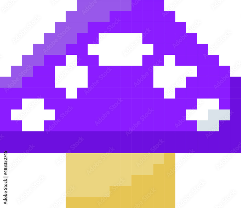 Mushroom Icon Purple and White Mushroom Icon Purple and White