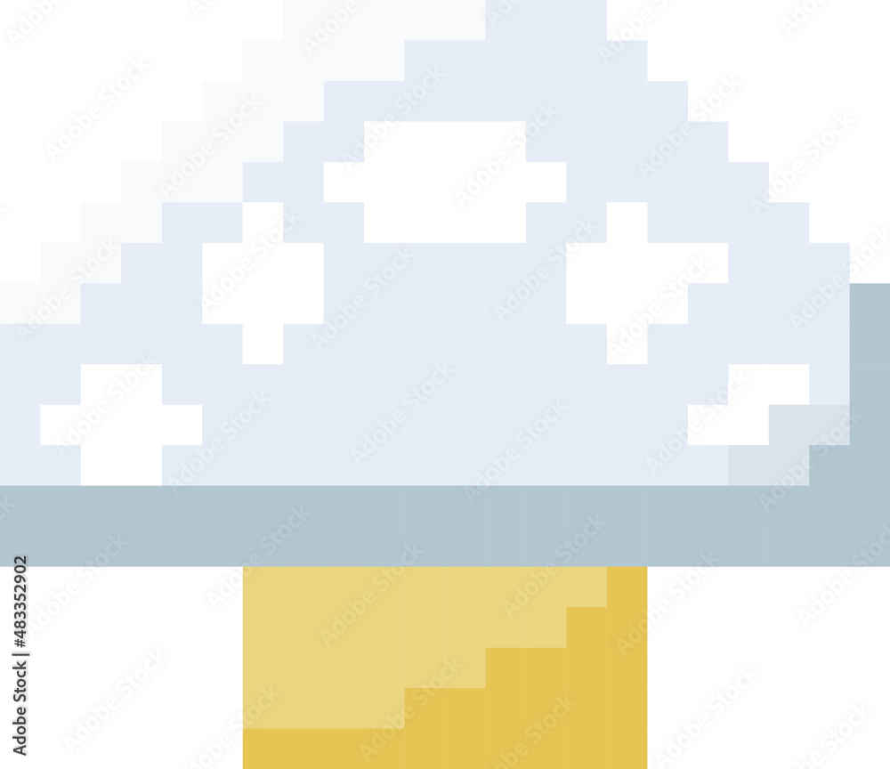 Obraz premium Mushroom Icon White and Gray