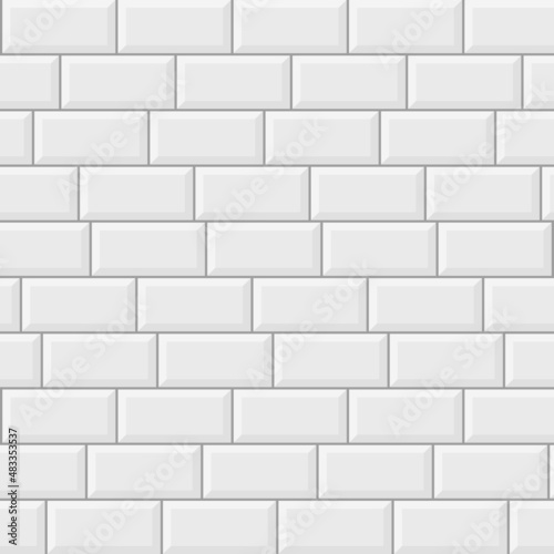 White subway tile background. Subway seamless pattern. White ceramic tile seamless background.