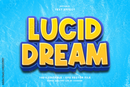 Lucid Dream 3D Style Editable Text Effect