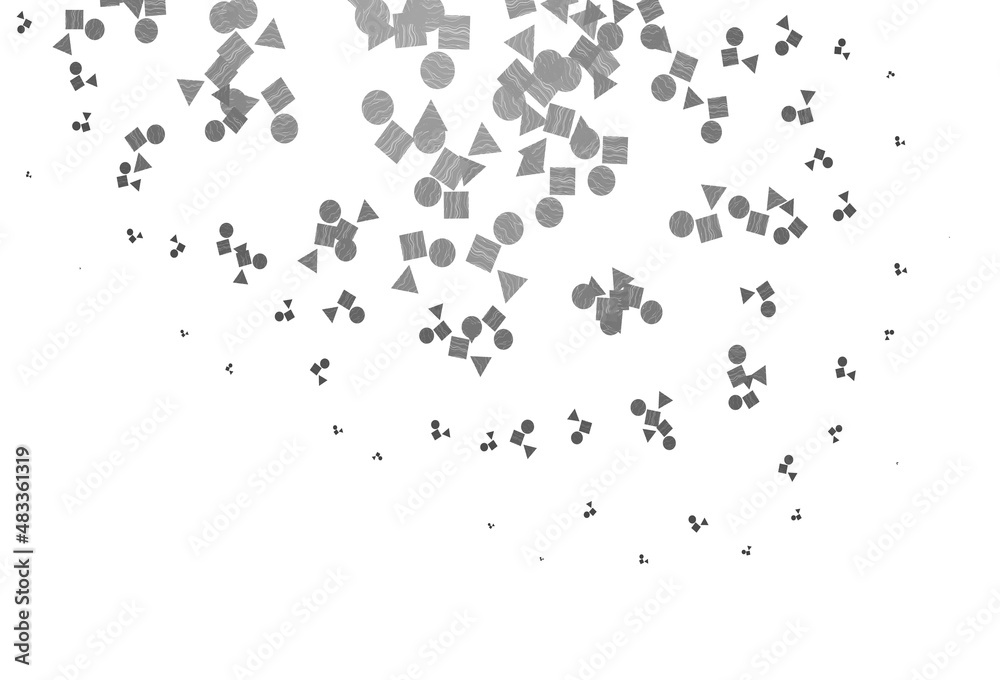Light Silver, Gray vector cover in polygonal style with circles.