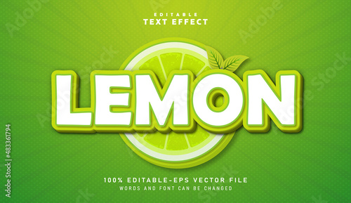 3D Lemon text effect - Editable text effect