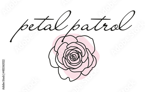 Petal patrol Flower girl  Wedding Signs Art Line Rose
