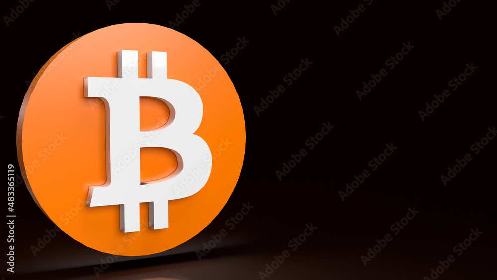 The bitcoin symbol for crypto currency or business concept 3d rendering The bitcoin symbol for crypto currency or business concept 3d rendering