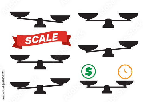 Scale icon vector. Scale vector sign isolated