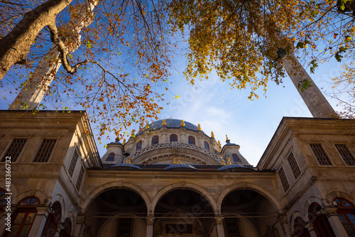 Nusretiye Mosque. Istanbul mosques at autumn photo