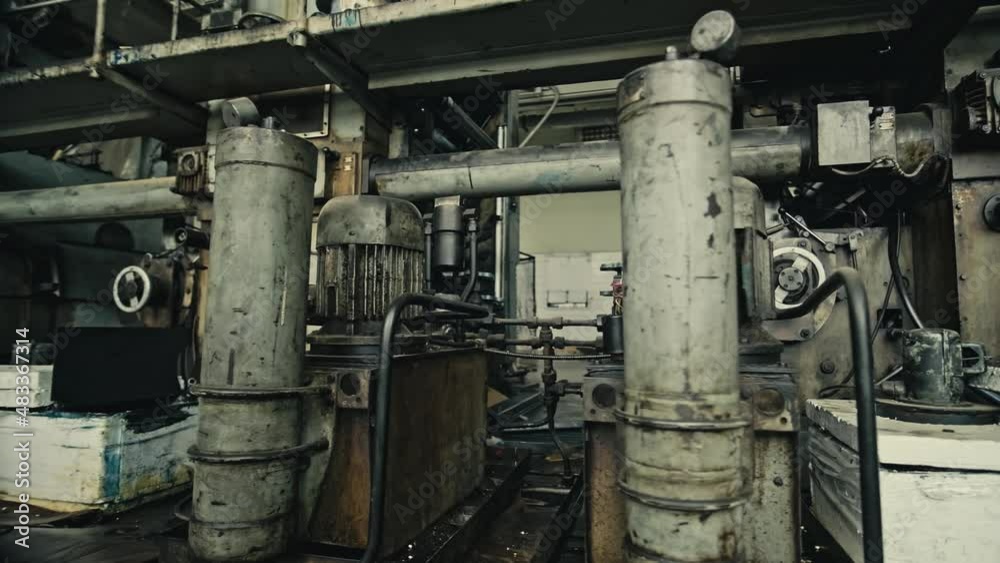 Old abandoned printing house of the times of the USSR and GDR. Old abandoned printing house of the times of the USSR and GDR.