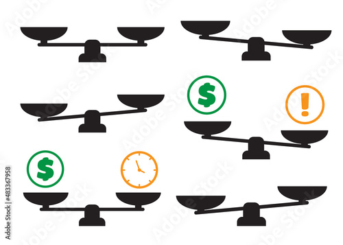Scale icon vector. Scale vector sign isolated