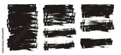 Flat Sponge Thin Artist Brush Long Background High Detail Abstract Vector Background EXTRA Set 