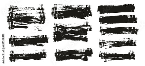 Flat Sponge Thin Artist Brush Long Background High Detail Abstract Vector Background EXTRA Set 