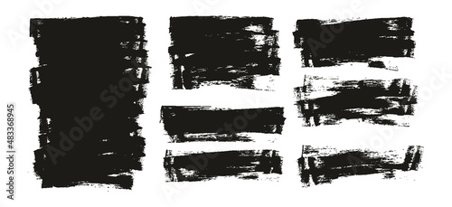 Flat Sponge Thin Artist Brush Long Background High Detail Abstract Vector Background EXTRA Set 