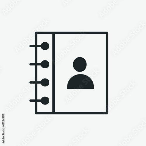 number book, phone vector icon. communication, address, call book, contact vector isolated symbol