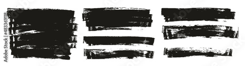Flat Sponge Thin Artist Brush Long Background High Detail Abstract Vector Background EXTRA Set 