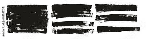 Flat Sponge Thin Artist Brush Long Background High Detail Abstract Vector Background EXTRA Set 