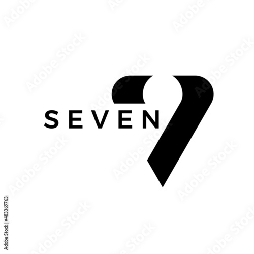 number 7 logo design. 7 logo identity
