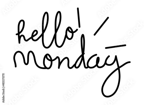 hello monday lettering design