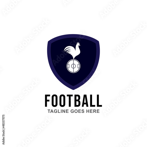  soccer Logo or football club sign Badge. Football logo with shield background vector design.