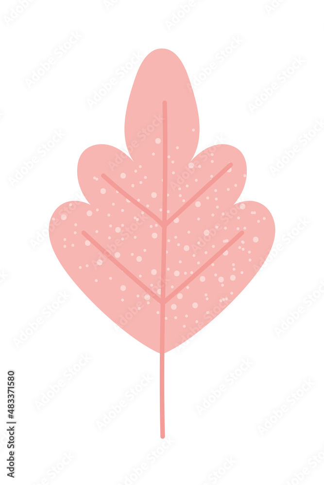 Fototapeta premium pink leaf icon