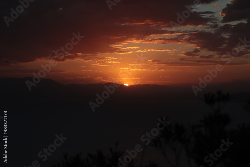sunset in the clouds