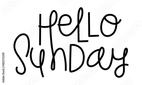 hello sunday lettering design