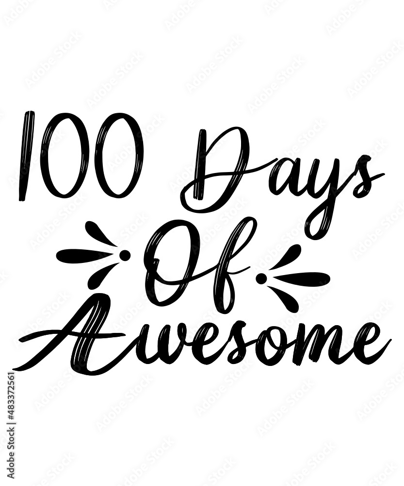 Fototapeta premium 100 days of school svg, school svg,